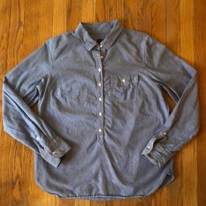 J. Crew Oxford Popover Chambray